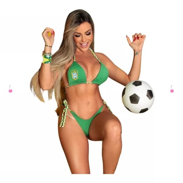 Brazilian Green Bikini Curtain Brazil World Cup Semi G-string